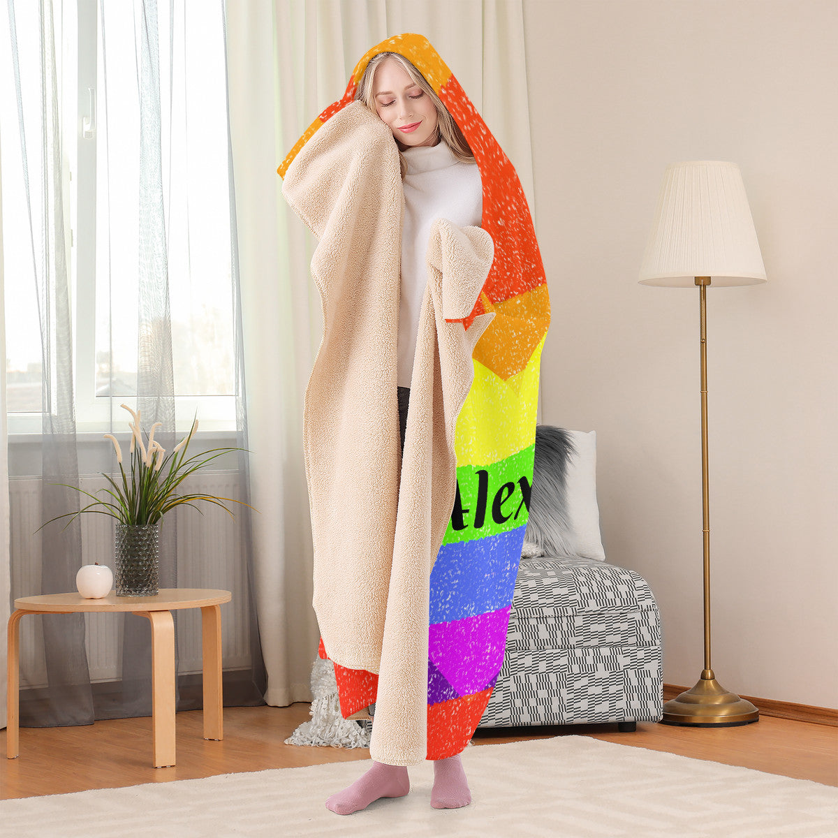 Personalised Pride Hooded Blanket