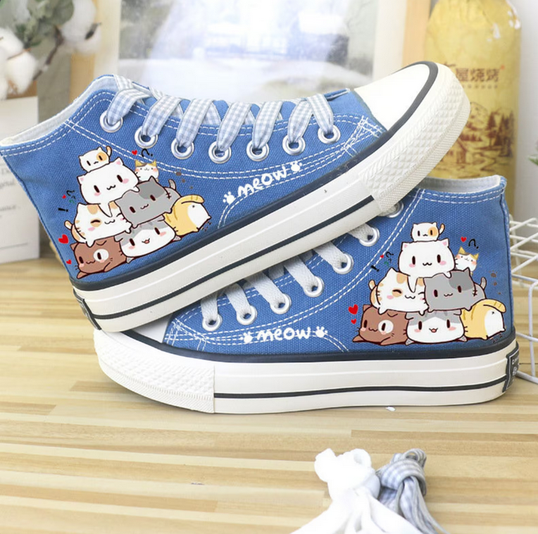 Cat Cartoon High Tops