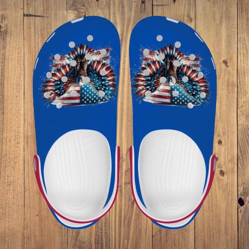 US Flag Croc Style Womens