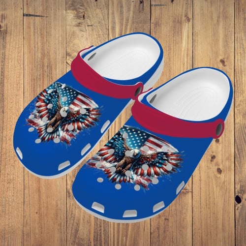 US Flag Croc Style Womens