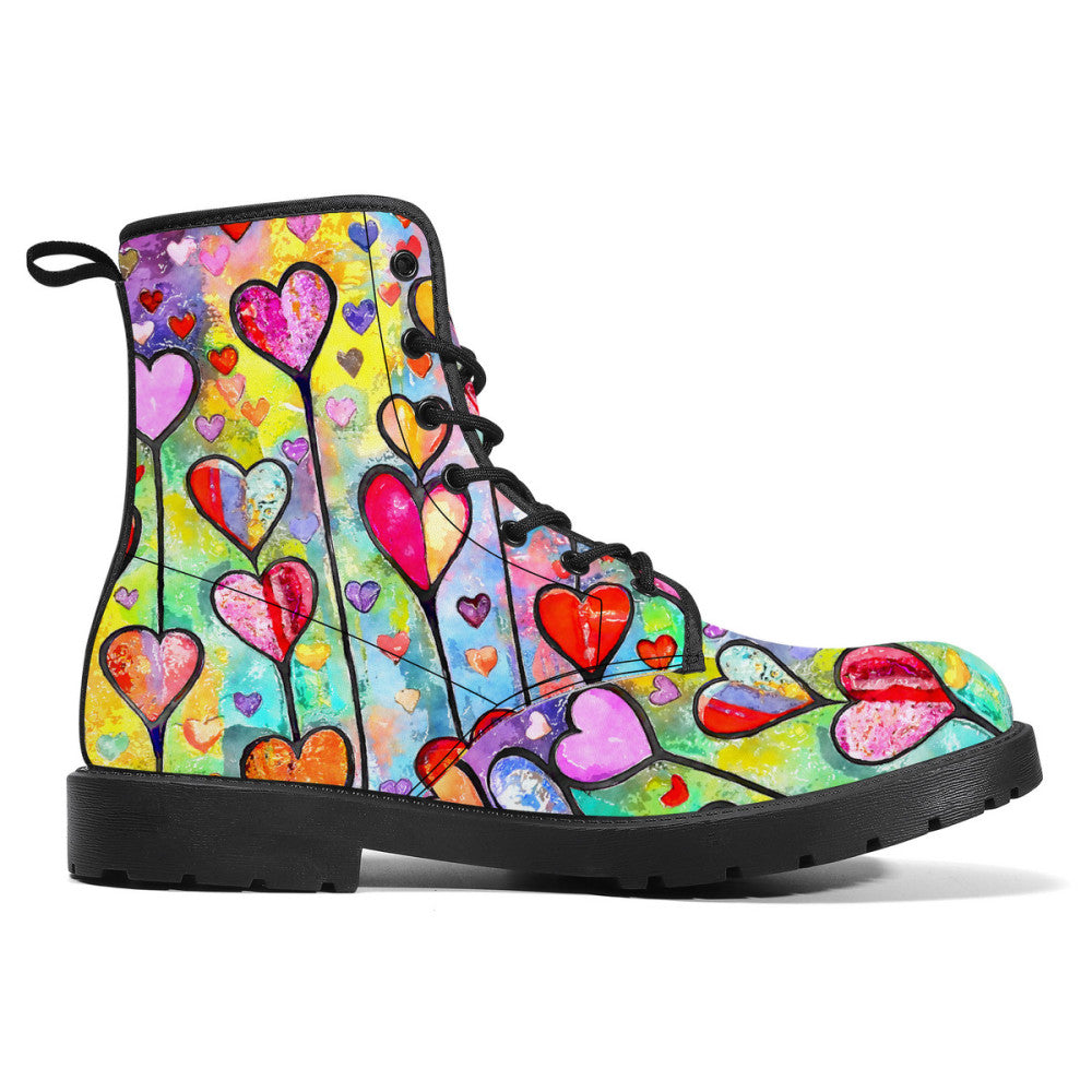 Funky Heart Womens Boots