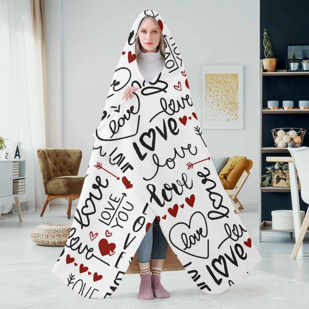 Love Note Hooded Blanket