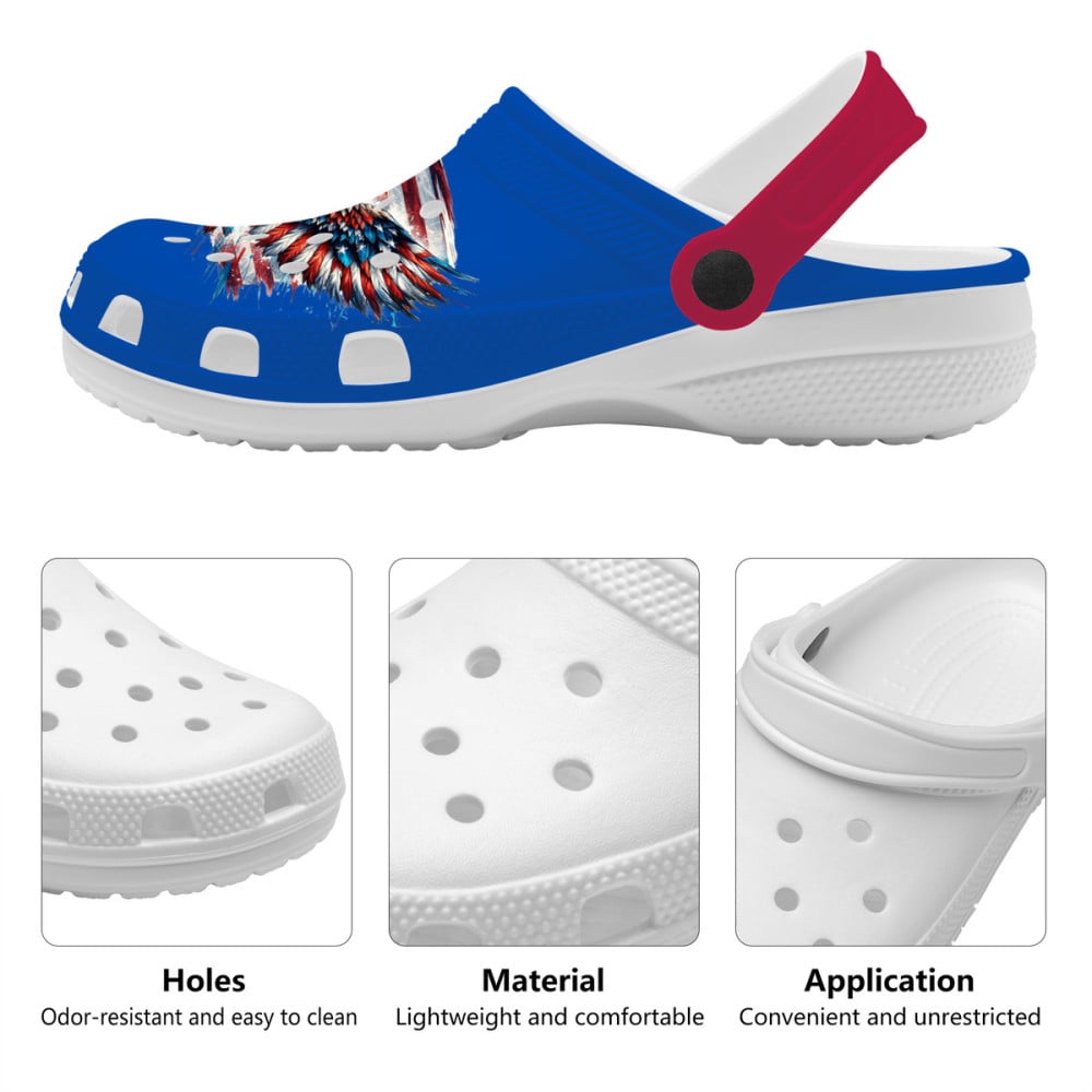 US Flag Croc Style Womens