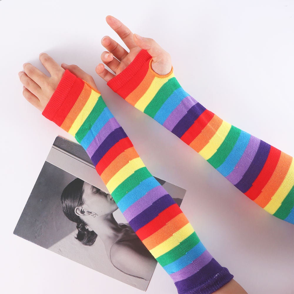 Rainbow Pride Fingerless Arm LGBTQ+ Gloves