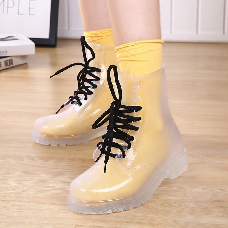 Transparent Waterproof Womens Boots | Ankle High | Festival | Camping