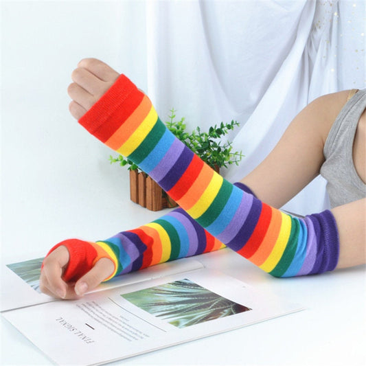 Rainbow Pride Fingerless Arm LGBTQ+ Gloves