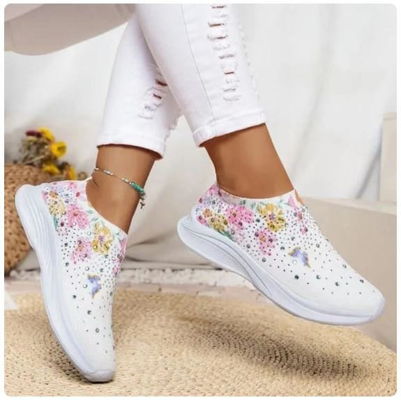 Floral Stretch Trainers
